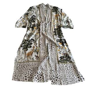 Blank London Anthropologie Annette Jungle Safari Print Duster Kimono One Size